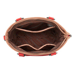 MW1356-8260  Montana West Western Tooled Aztec Concealed Carry Tote/Crossbody