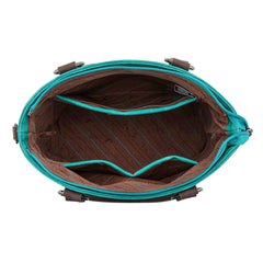 MW1356-8260  Montana West Western Tooled Aztec Concealed Carry Tote/Crossbody