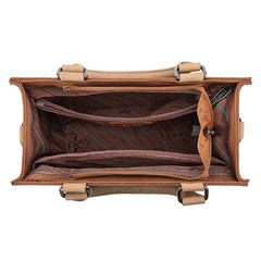 MW1356-8322  Montana West Western Tooled Aztec Tote/ Crossbody