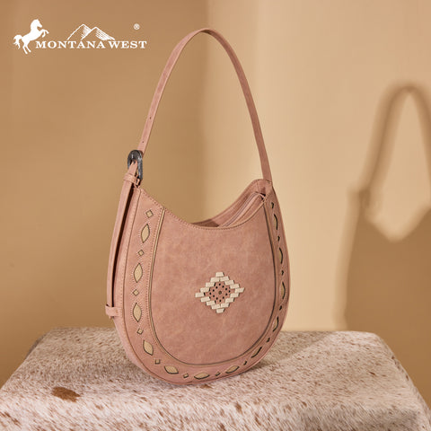 MW1359-918   Montana West Western Aztec Cut-Out Hobo Shoulder Bag