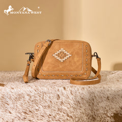 MW1359-W120   Montana West Western Aztec Cut-Out Crossbody Bag