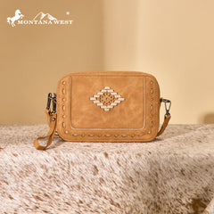 MW1359-W120   Montana West Western Aztec Cut-Out Crossbody Bag