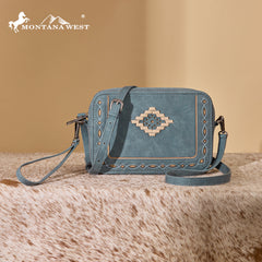 MW1359-W120   Montana West Western Aztec Cut-Out Crossbody Bag