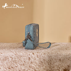 MW1359-W120   Montana West Western Aztec Cut-Out Crossbody Bag