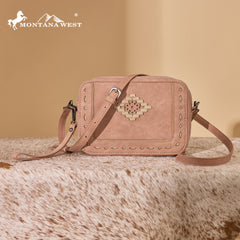 MW1359-W120   Montana West Western Aztec Cut-Out Crossbody Bag