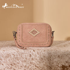 MW1359-W120   Montana West Western Aztec Cut-Out Crossbody Bag