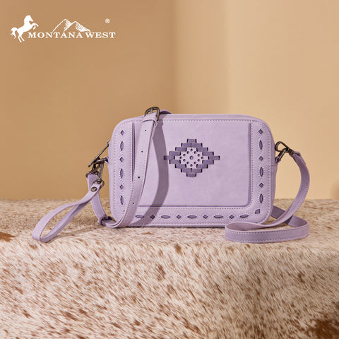 MW1359-W120   Montana West Western Aztec Cut-Out Crossbody Bag
