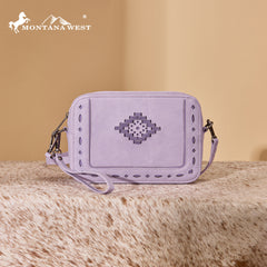 MW1359-W120   Montana West Western Aztec Cut-Out Crossbody Bag