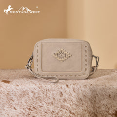 MW1359-W120   Montana West Western Aztec Cut-Out Crossbody Bag