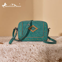 MW1359-W120   Montana West Western Aztec Cut-Out Crossbody Bag