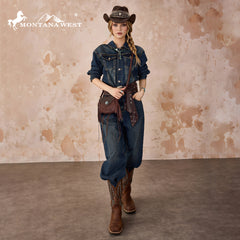 MW1366-8360CF   Montana West Embossed Fringe Mini Crossbody -Coffee