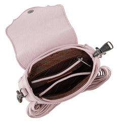 MW1366-8360DPK  Montana West Embossed Fringe Mini Crossbody -Dark Pink