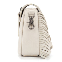 MW1366-8360TN  Montana West Embossed Fringe Mini Crossbody -Tan