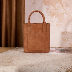 MW1368-8360BR  Montana West Hair-On Cowhide Fringe Tote/Crossbody - Brown