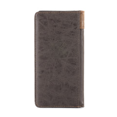 MW-614  Embroidered Boot Scroll Men's Bifold Long PU Leather Wallet