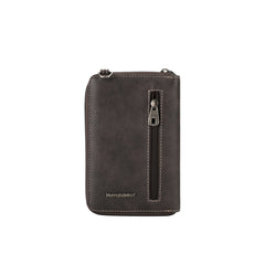 MW630CF  Montana West Western Genuine Hair-On Cowhide Phone Case Crossbody Wallet -Coffee