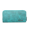 MW7411G-8085WTQ  Montana West Horse Collection Concealed Carry Satchel Wallet Set- Turquoise