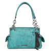 MW7411G-8085WTQ  Montana West Horse Collection Concealed Carry Satchel Wallet Set- Turquoise