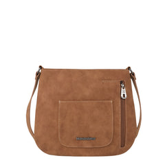 MW880G-9360  Montana West Concho Collection Concealed Carry Crossbody Bag - Brown