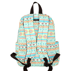 MWB-2011  Montana West Blue Aztec Print Backpack