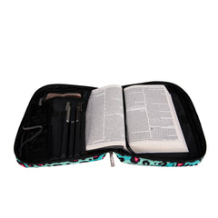 MWB-6002 Montana West Floral Pattern Print Canvas Bible Cover