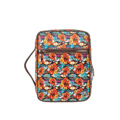 MWB-6002 Montana West Floral Pattern Print Canvas Bible Cover