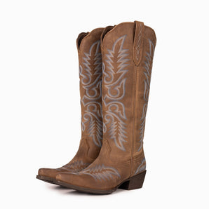 MWB6035 Montana West Women's Western Cowgirl Boots - Full Grain Leather, Snip Toe
