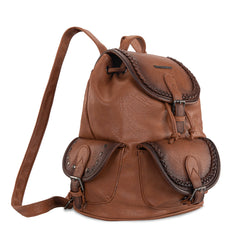 MWC-043A   Montana West Stone Wash Backpack -Brown