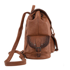 MWC-043A   Montana West Stone Wash Backpack -Brown