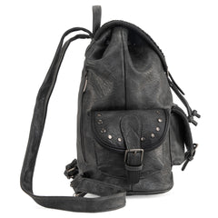 MWC-043A   Montana West Stone Wash Backpack -Dark Grey