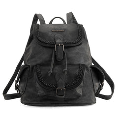 MWC-043A   Montana West Stone Wash Backpack -Dark Grey