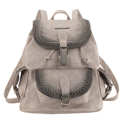 MWC-043A   Montana West Stone Wash Backpack -Grey
