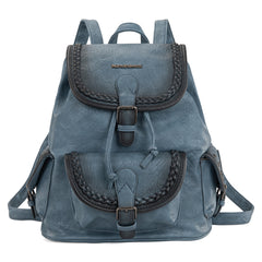MWC-043A   Montana West Stone Wash Backpack -Jean
