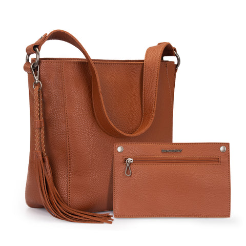 MWC-068  Montana West  Tassel Shoulder  Bag - Brown