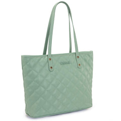MWC-084B   Montana West Quilted Carry-All Tote - Light Green