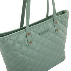 MWC-084B   Montana West Quilted Carry-All Tote - Light Green