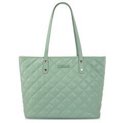 MWC-084B   Montana West Quilted Carry-All Tote - Light Green