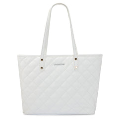 MWC-084B   Montana West Quilted Carry-All Tote - White