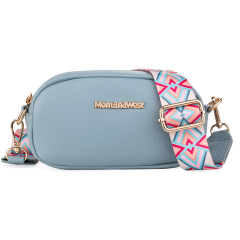 MWC-086BBL  Montana West Small Crossbody Bag/Camera Bag - Blue