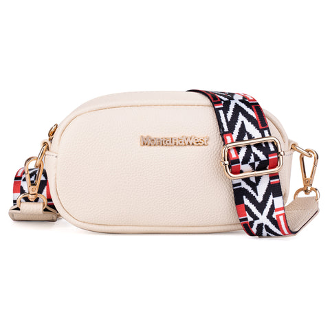 MWC-086BWT  Montana West Small Crossbody Bag/Camera Bag - White