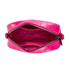 MWC-086CHPK  Montana West Small Croc Print Crossbody Bag/Camera Bag -Hot Pink