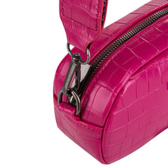 MWC-086CHPK  Montana West Small Croc Print Crossbody Bag/Camera Bag -Hot Pink