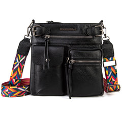 MWC-100ABK   Montana West Multi Pockets Crossbody Bag - Black