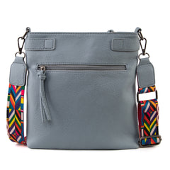 MWC-100AJN   Montana West Multi Pockets Crossbody Bag - Jean