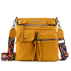 MWC-100AYEL   Montana West Multi Pockets Crossbody Bag - Yellow