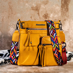 MWC-100AYEL   Montana West Multi Pockets Crossbody Bag - Yellow