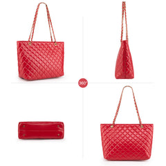 MWC-112   Montana West Quilted Carry-All Tote - White