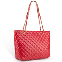MWC-112   Montana West Quilted Carry-All Tote - White