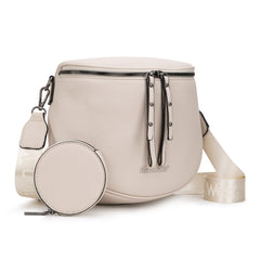 MWC-285 Montana West Spacious Crossbody Bum Bag with Coin Purse - Beige