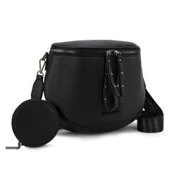 MWC-285 Montana West Spacious Crossbody Bum Bag with Coin Purse - Black